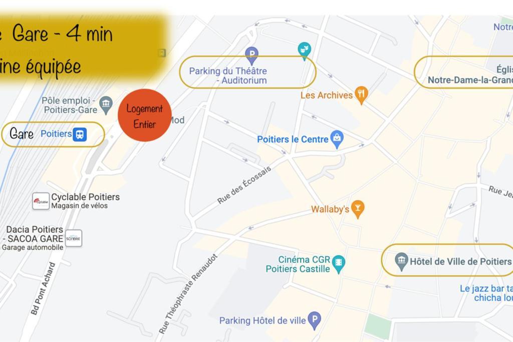 Appartement En Face De La Gare - Centre Ville Poitiers Zewnętrze zdjęcie